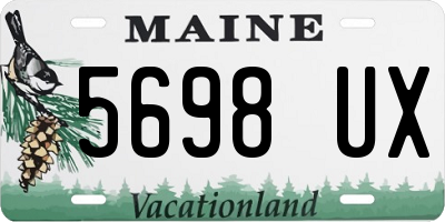ME license plate 5698UX