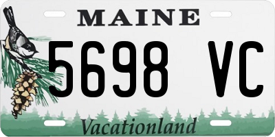 ME license plate 5698VC