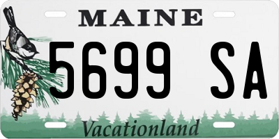 ME license plate 5699SA