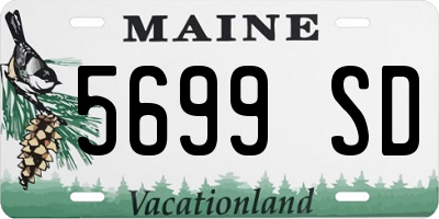 ME license plate 5699SD