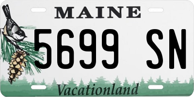 ME license plate 5699SN