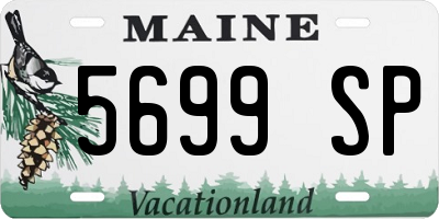 ME license plate 5699SP