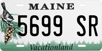 ME license plate 5699SR