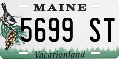 ME license plate 5699ST