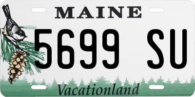 ME license plate 5699SU