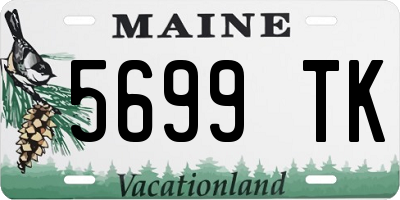 ME license plate 5699TK
