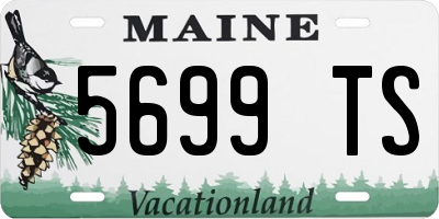 ME license plate 5699TS