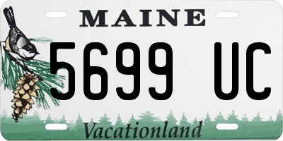 ME license plate 5699UC