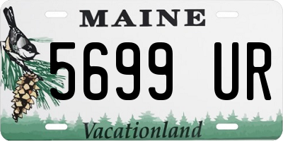 ME license plate 5699UR