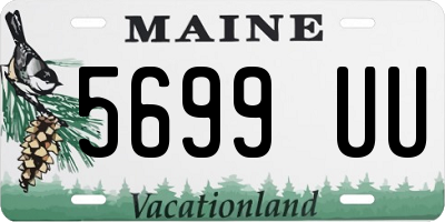 ME license plate 5699UU