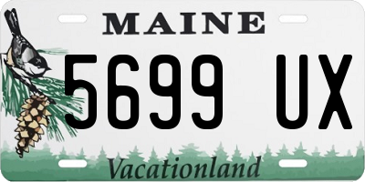 ME license plate 5699UX