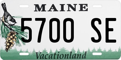ME license plate 5700SE