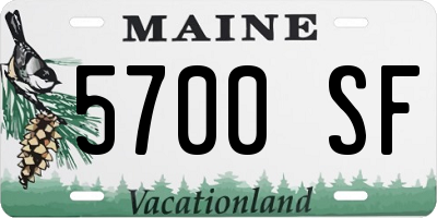 ME license plate 5700SF
