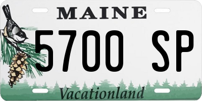 ME license plate 5700SP