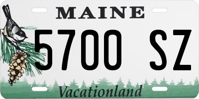 ME license plate 5700SZ