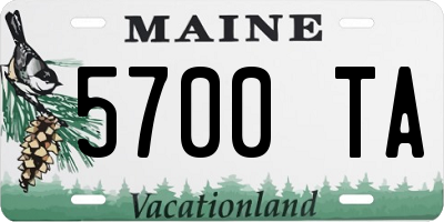 ME license plate 5700TA