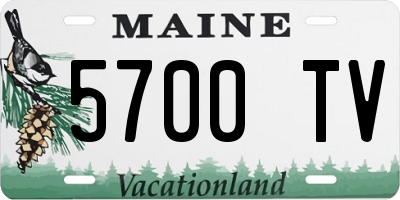 ME license plate 5700TV