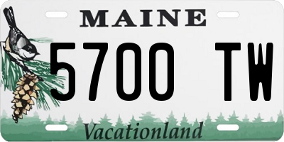 ME license plate 5700TW