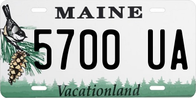 ME license plate 5700UA