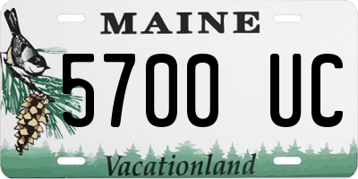 ME license plate 5700UC