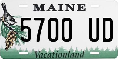 ME license plate 5700UD