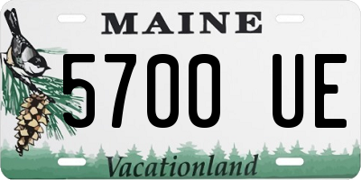 ME license plate 5700UE