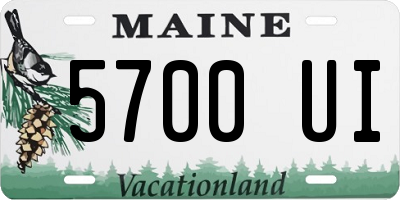 ME license plate 5700UI