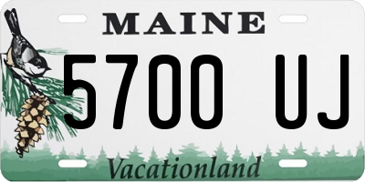 ME license plate 5700UJ
