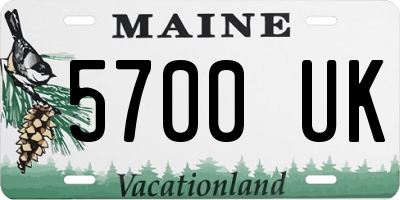 ME license plate 5700UK