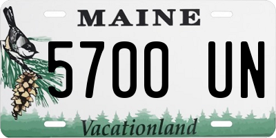 ME license plate 5700UN