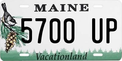 ME license plate 5700UP