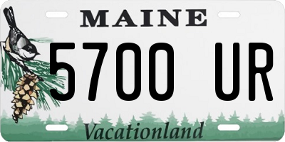 ME license plate 5700UR