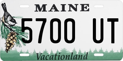 ME license plate 5700UT