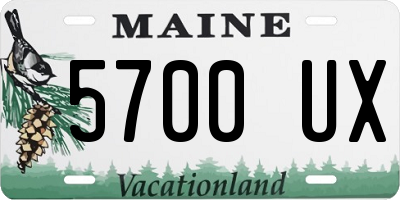 ME license plate 5700UX