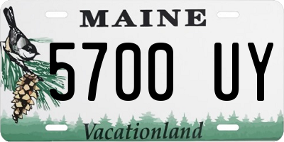 ME license plate 5700UY