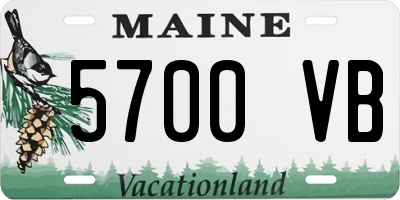 ME license plate 5700VB