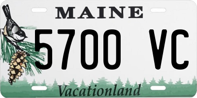 ME license plate 5700VC