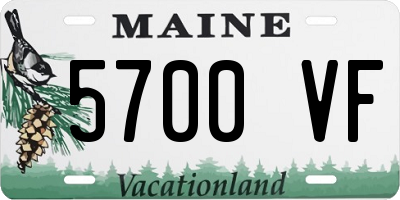 ME license plate 5700VF