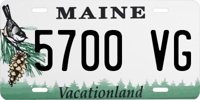ME license plate 5700VG