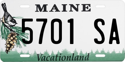 ME license plate 5701SA