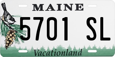 ME license plate 5701SL