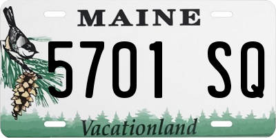 ME license plate 5701SQ