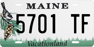 ME license plate 5701TF