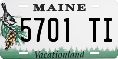 ME license plate 5701TI