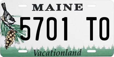 ME license plate 5701TO