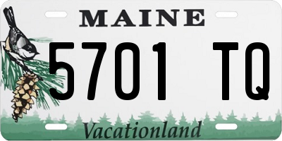 ME license plate 5701TQ