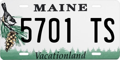 ME license plate 5701TS