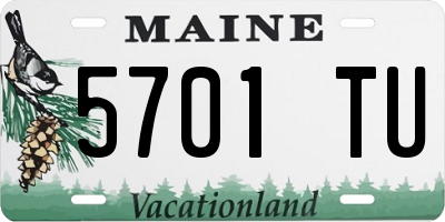 ME license plate 5701TU