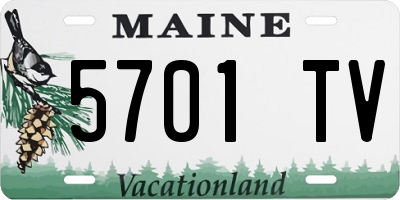 ME license plate 5701TV