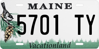 ME license plate 5701TY
